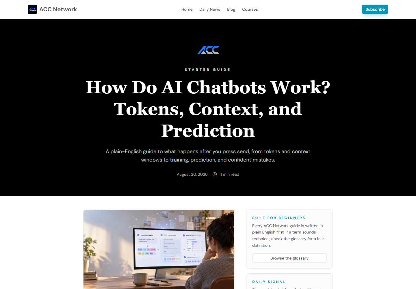 ACC Network plain-English guide to how AI chatbots work