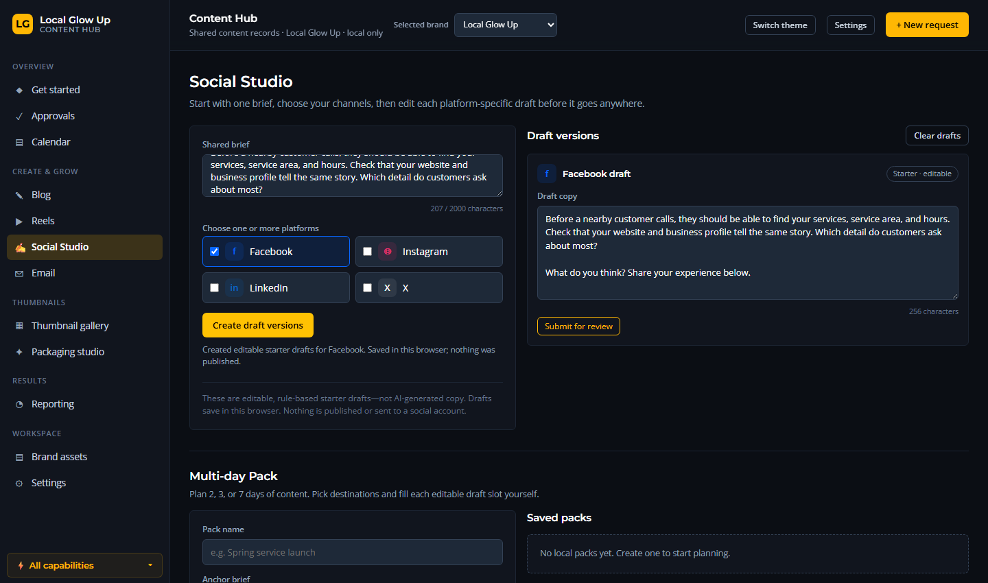Content Hub preview